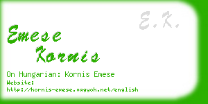 emese kornis business card